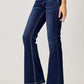 RISEN Jeans Dark Wash Low Rise Flare Leg