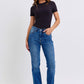 Judy Blue dark wash bootcut jeans for a sleek and warm look
