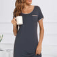 Machine washable gray nightshirt with contrast trim