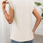 Lace Detail Eyelet Cap Sleeve Top - Demure Style - Whimsical Clothing