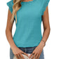 Lace Detail Eyelet Cap Sleeve Top - Demure Style - Whimsical Clothing