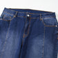 Denim wide leg jeans in plus size
