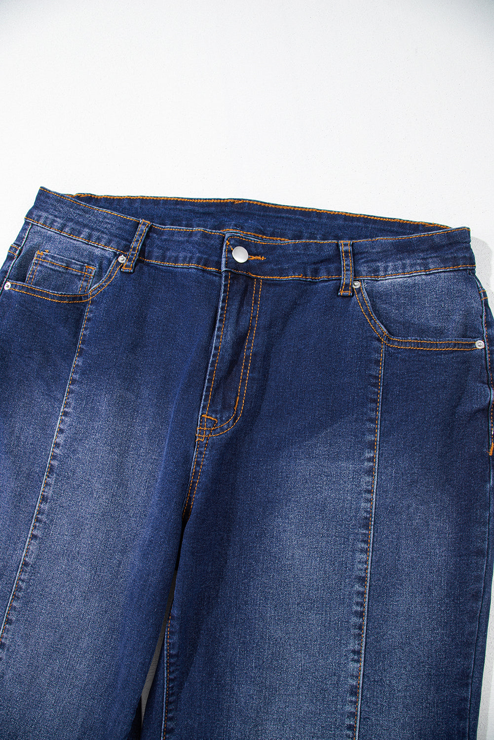 Denim wide leg jeans in plus size
