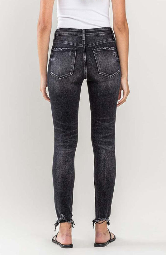 Stylish Lovervet Raw Hem Cropped Skinny Jeans perfect for various occasions.