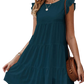 Ruffled Cap Sleeve Mini Dress - Whimsical Appalachian Boutique