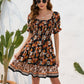 Square Neck Short Sleeve Dress - Whimsical Appalachian Boutique