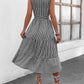 Striped Johnny Collar Sleeveless Midi Dress - Whimsical Appalachian Boutique