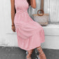 Striped Johnny Collar Sleeveless Midi Dress - Whimsical Appalachian Boutique