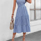 Striped Johnny Collar Sleeveless Midi Dress - Whimsical Appalachian Boutique