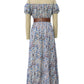 Fashionable Boat Neck Bohemian Maxi Dress & Belt - Whimsical Appalachian Boutique