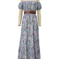 Fashionable Boat Neck Bohemian Maxi Dress & Belt - Whimsical Appalachian Boutique