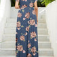 Printed Round Neck Short Sleeve Maxi Dress - Whimsical Appalachian Boutique