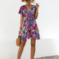 Printed Surplice Tie Waist Mini Dress - Whimsical Appalachian Boutique