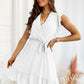 Ruffled Surplice Cap Sleeve Dress - Whimsical Appalachian Boutique