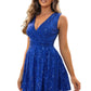 Sequin Surplice Neck Sleeveless Dress - Whimsical Appalachian Boutique