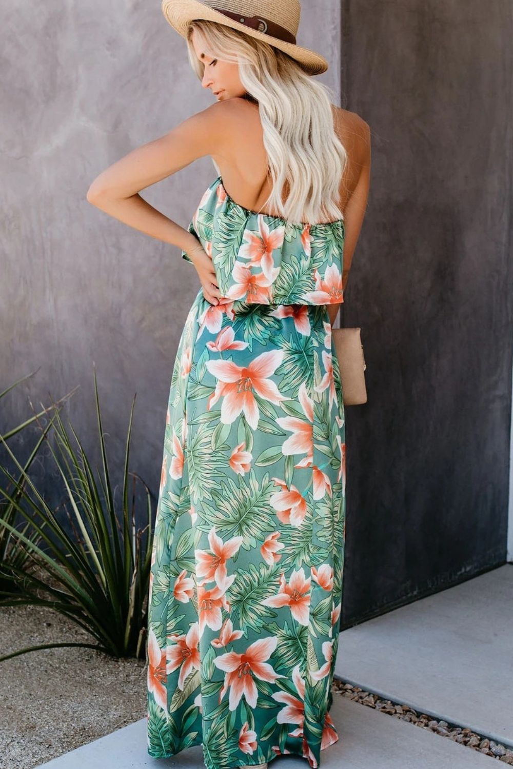 Tropical Tube Dress with Slit - Whimsical Appalachian Boutique