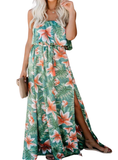 Tropical Tube Dress with Slit - Whimsical Appalachian Boutique