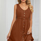 Buttoned Wide Strap Mini Dress - Whimsical Appalachian Boutique