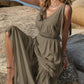 V-Neck Tie Shoulder Crochet Maxi Dress - Whimsical Appalachian Boutique