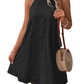 Flowy Eyelet Grecian Neck Mini Dress - Whimsical Appalachian Boutique