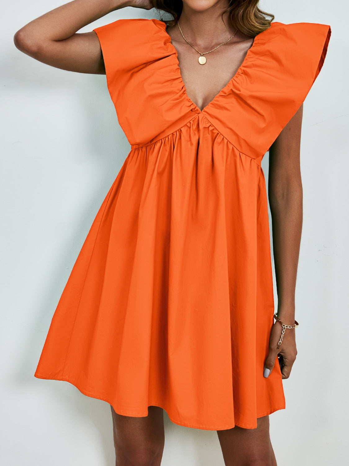 Orange Cap Sleeve Mini Dress - Whimsical Appalachian Boutique