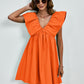 Orange Cap Sleeve Mini Dress - Whimsical Appalachian Boutique