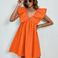 Orange Cap Sleeve Mini Dress - Whimsical Appalachian Boutique