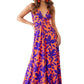 Twisted Printed V-Neck Maxi Dress - Whimsical Appalachian Boutique
