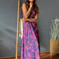 Twisted Printed V-Neck Maxi Dress - Whimsical Appalachian Boutique