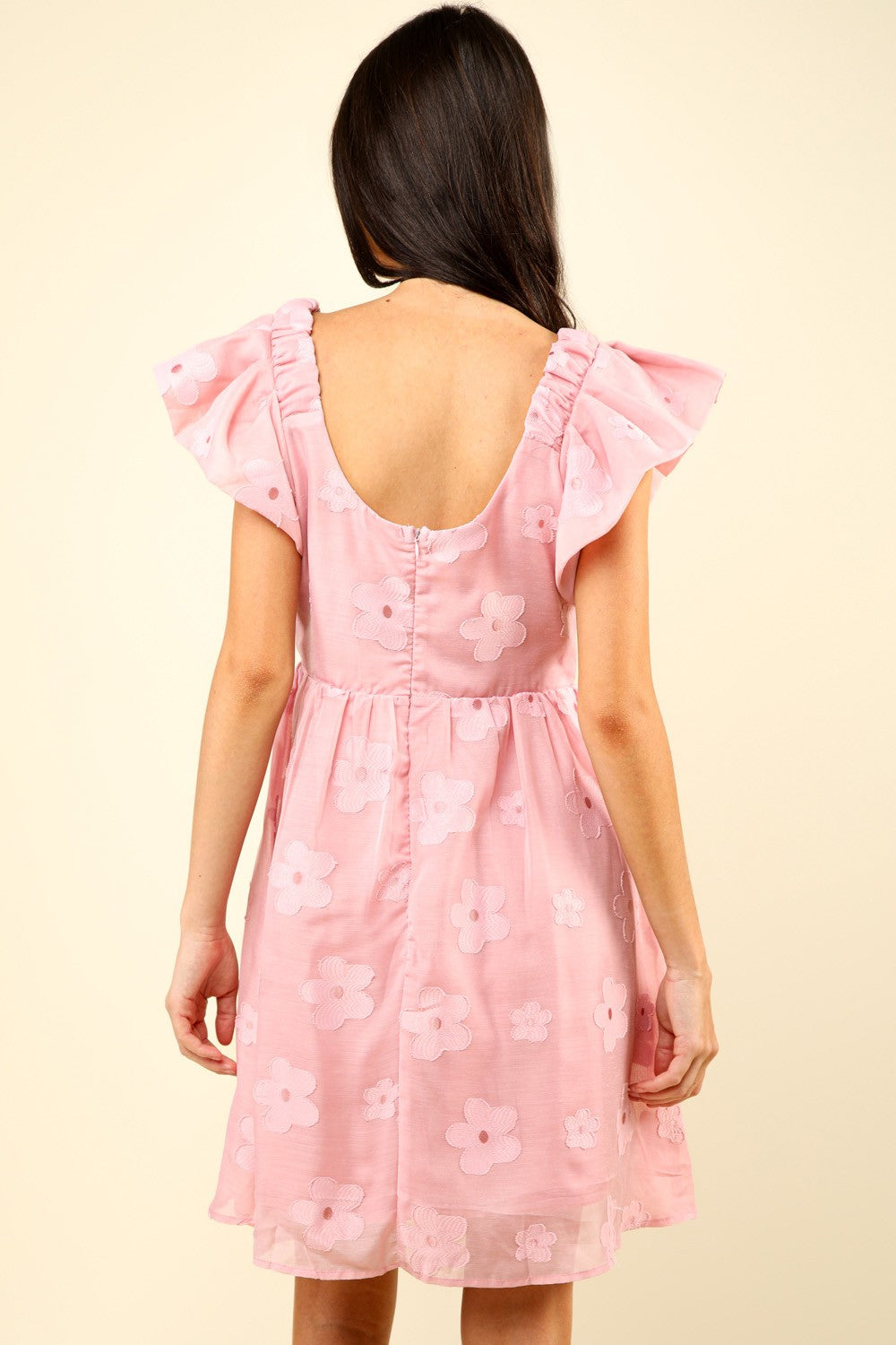 Embroidered Pink Floral Dress - Whimsical Appalachian Boutique