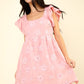 Embroidered Pink Floral Dress - Whimsical Appalachian Boutique