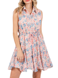 GeeGee Floral Eyelet Sleeveless Mini Dress - Whimsical Appalachian Boutique