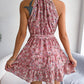 Printed Grecian Neck Mini Dress - Whimsical Appalachian Boutique