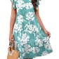 Printed Round Neck Tiered Dress - Whimsical Appalachian Boutique