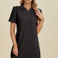 Textured Short Sleeve Collared Dress - Whimsical Appalachian Boutique