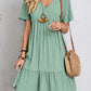 V-Neck Short Sleeve Babydoll Dress - Whimsical Appalachian Boutique