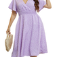 Plus Size Printed Smocked Waist Surplice Dress - Whimsical Appalachian Boutique