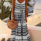 Bohemian Style Deep V-Neck Spaghetti Strap Dress