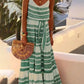 Bohemian Style Deep V-Neck Spaghetti Strap Dress - Whimsical Appalachian Boutique