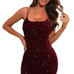 Sequin Double-Strap Bodycon Dress - Whimsical Appalachian Boutique