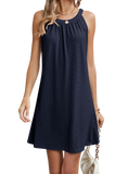 Eyelet Grecian Neck Mini Dress - Whimsical Appalachian Boutique