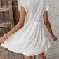 Eyelet Ruffled Cap Sleeve Mini Dress - Whimsical Appalachian Boutique