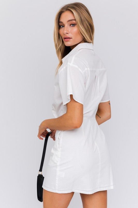 Half Sleeve Shirt Mini Dress - Whimsical Appalachian Boutique