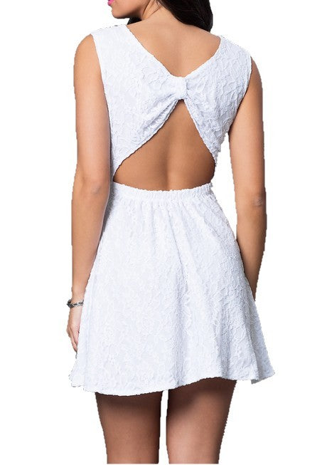 Juniors Lace Bow-Back Dress - Whimsical Appalachian Boutique