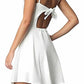 Juniors Tie Back Flare Dress