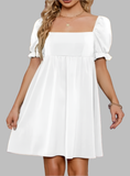 Ruched Square Neck Dress - Whimsical Appalachian Boutique