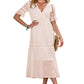 Swiss Dot V-Neck Midi Dress - Whimsical Appalachian Boutique