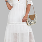 Swiss Dot V-Neck Midi Dress - Whimsical Appalachian Boutique