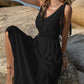 V-Neck Tie Shoulder Crochet Maxi Dress - Whimsical Appalachian Boutique