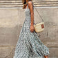 Boho Chic Printed Smocked Maxi Dress